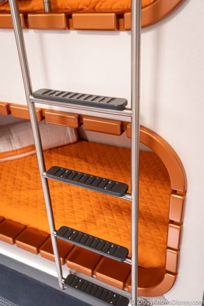 Ladder to the bunk beds