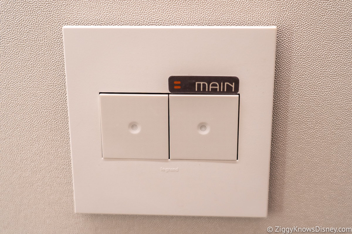 Main Light Switch in Star Wars Galactic Starcruiser Hotel Rooms