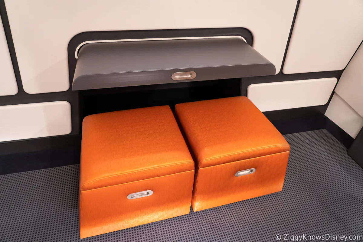 Pullout Desk and Stools in Star Wars Galactic Starcruiser Hotel Rooms