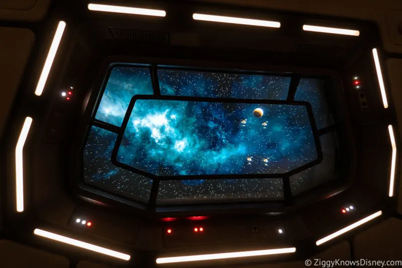 Space Window in Star Wars Galactic Starcruiser Hotel Rooms