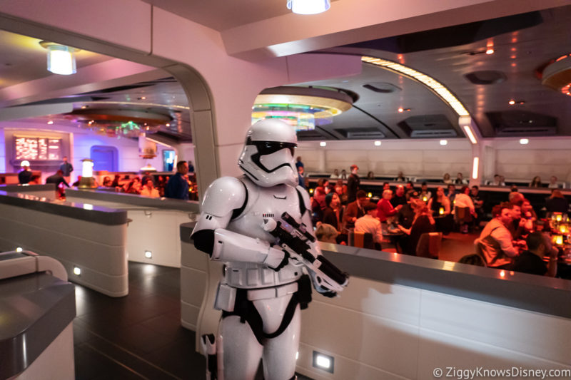 Stormtroopers walking at Crown of Corellia Dining Room