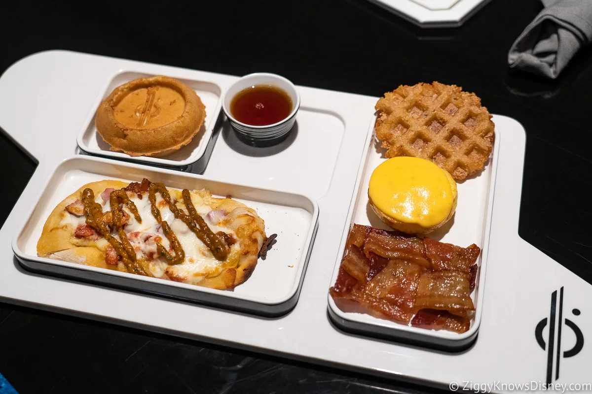 Tray of Breakfast food at Crown of Corellia Dining Room