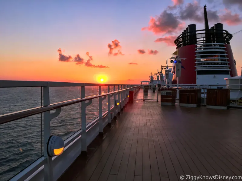 Sunset on the Disney Magic Disney Cruise Line