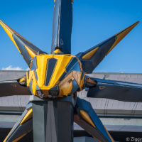 Close up of Nova Ship at entrance of Guardians of the Galaxy: Cosmic Rewind