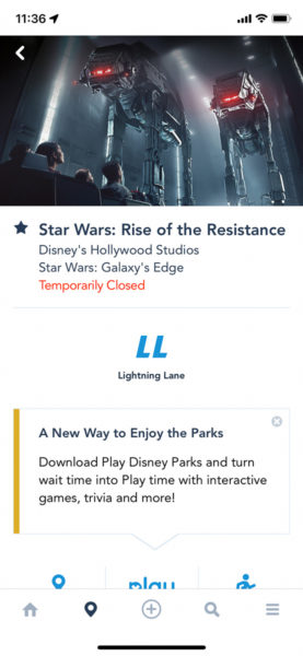 Rise of the Resistance Individual Lightning Lane Sold Out