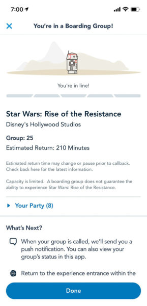 Entered Virtual Queue for Rise of the Resistance