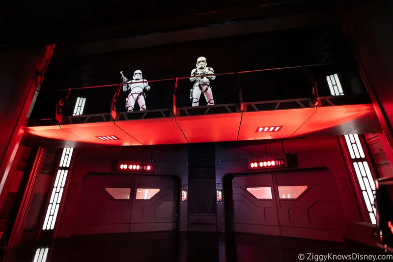 Stormtroopers on the bridge Star Wars: Rise of the Resistance