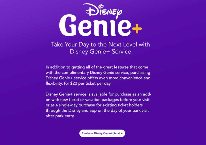 Disneyland Genie+ Service