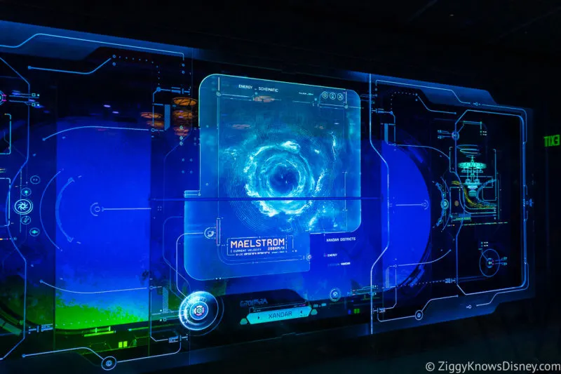 Video display in Guardians of the Galaxy: Cosmic Rewind
