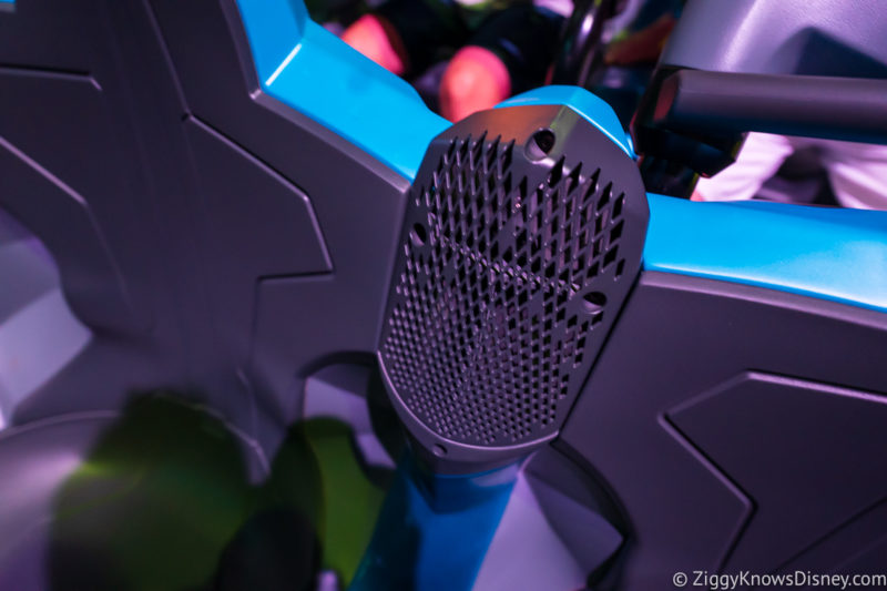 Speakers in ride vehicle Guardians of the Galaxy: Cosmic Rewind