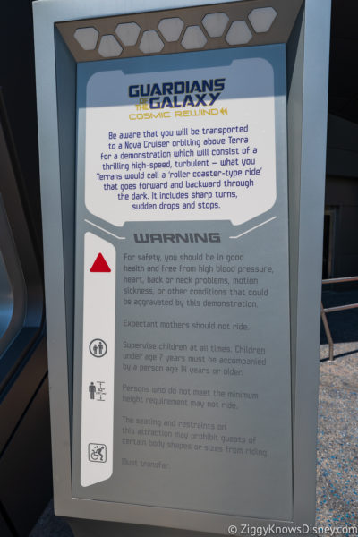 Safety Warning for Guardians of the Galaxy: Cosmic Rewind