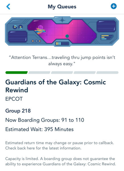 Guardians of the Galaxy: Cosmic Rewind Virtual Queue loading screen