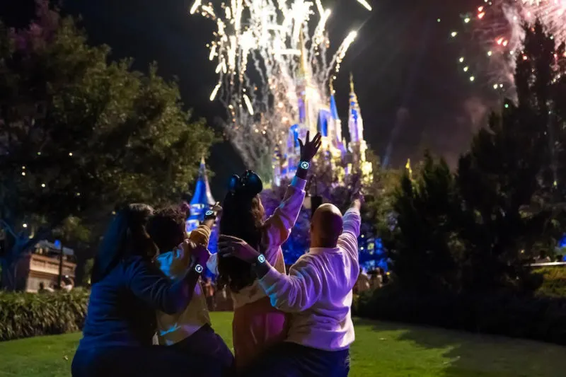 Using MagicBand+ during fireworks