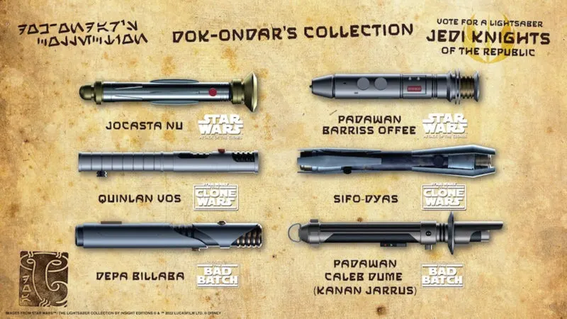 Vote for Next Star Wars Legacy Lightsabers