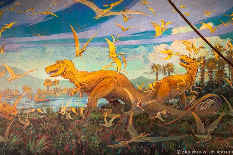 Dinosaur painting Animal Kingdom Genie+