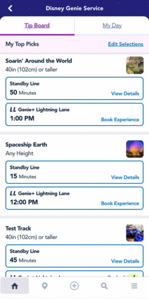 stacking Genie+ reservations at EPCOT