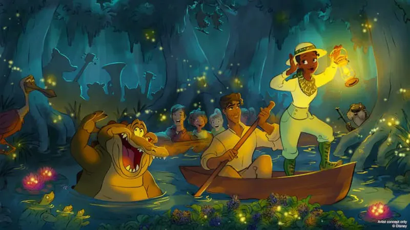 Tiana's Bayou Adventure concept art