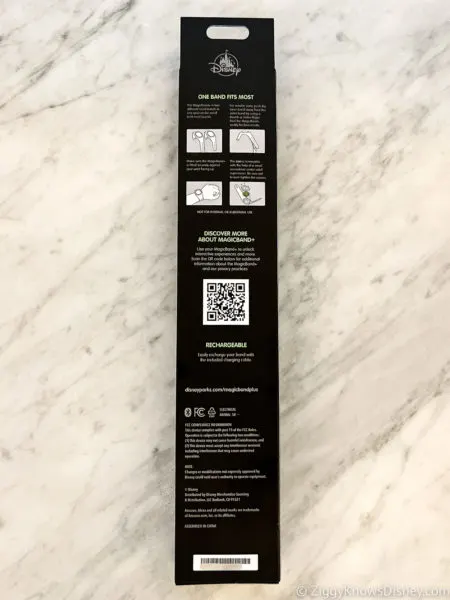 MagicBand+ back of the box