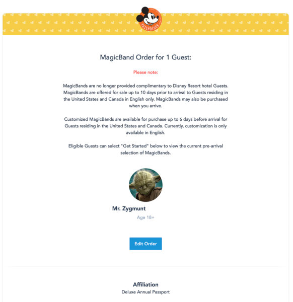 MagicBand+ Pre-Arrival for Annual Passholders