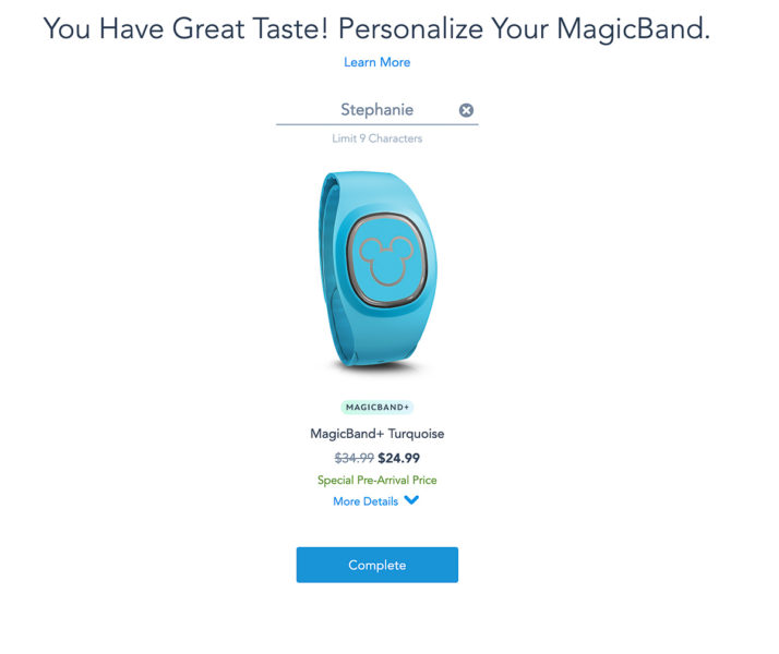 Personalize MagicBand+