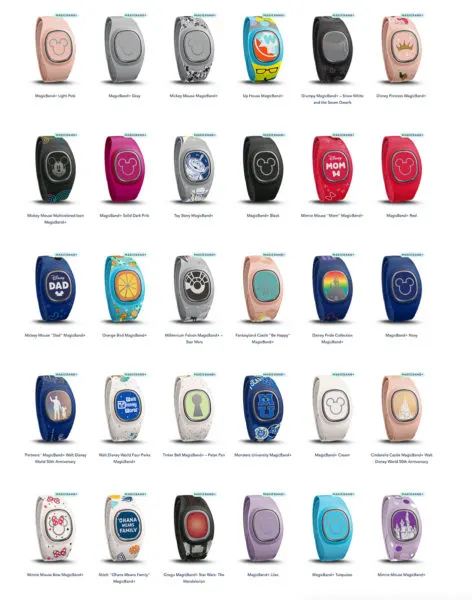 List of MagicBand+ Styles