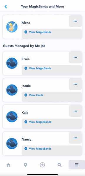 List of users on MDE to link to MagicBand+