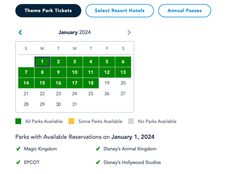 Disney Park Reservations Theme Park Tickets January 2024