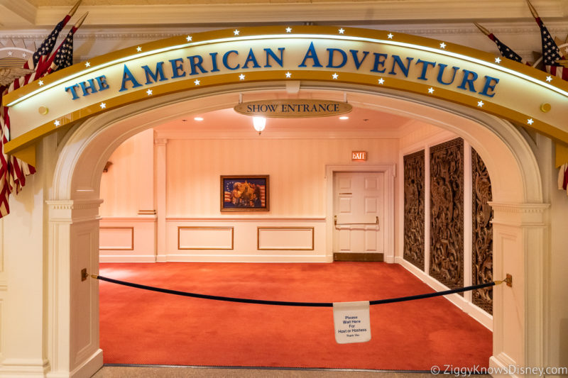 Entrance to American Adventure theater attraction