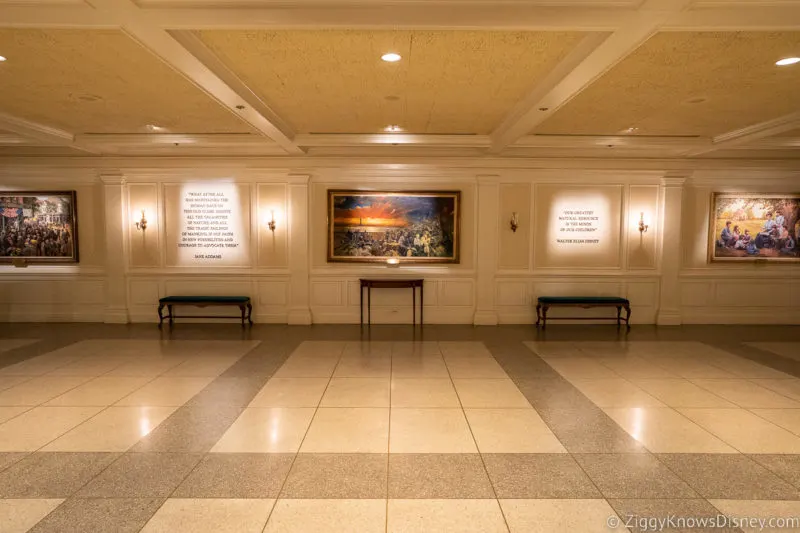 Inside entrance to American Adventure in EPCOT