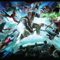 Big E-Ticket Avengers attraction with King Thanos at Disney California Adventure