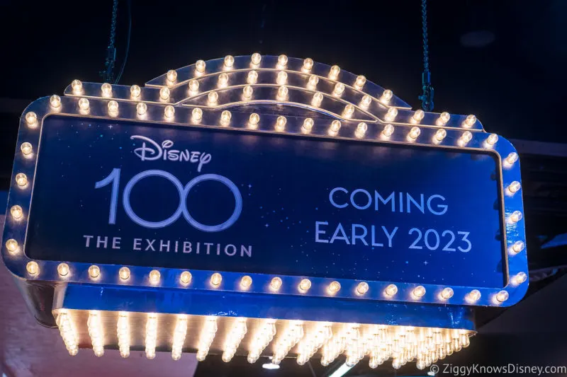 Walt Disney 100 The Exhibition sign D23 Expo