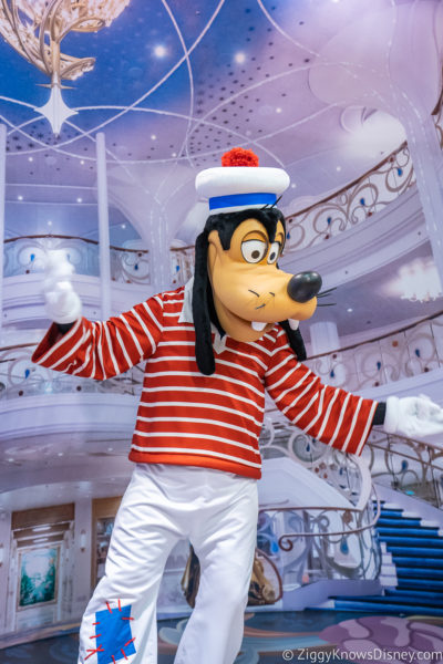 Goofy character meet and greet Disney Cruise Line pavilion D23 Expo