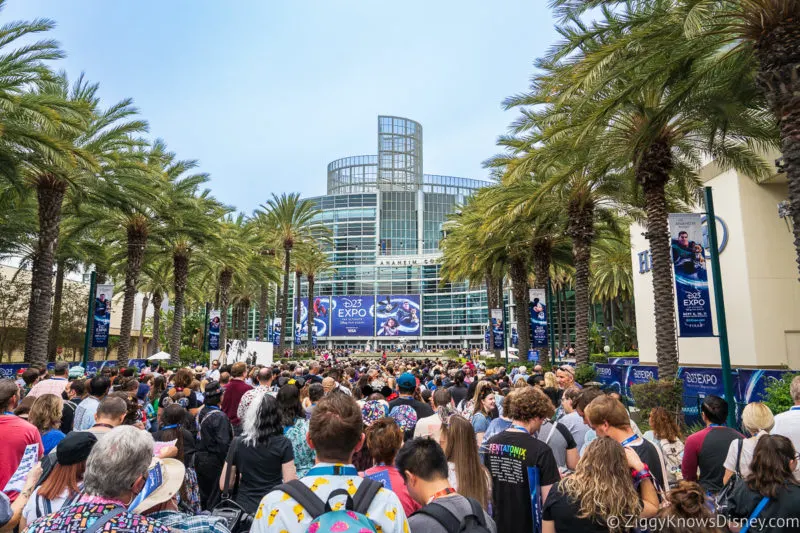 Crowds outside Entrance to D23 Expo Convention Center