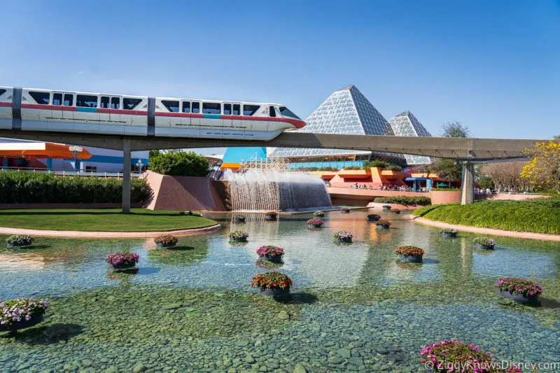 Disney World Monorail over EPCOT