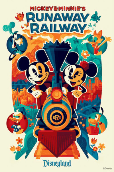 Mickey & Minnie's Runaway Railway poster Disneyland