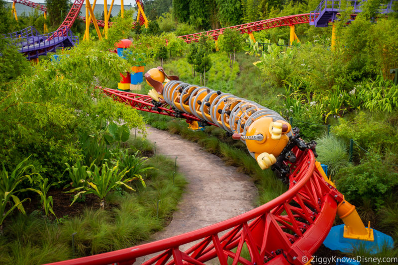 curve on Slinky Dog Dash Toy Story Land