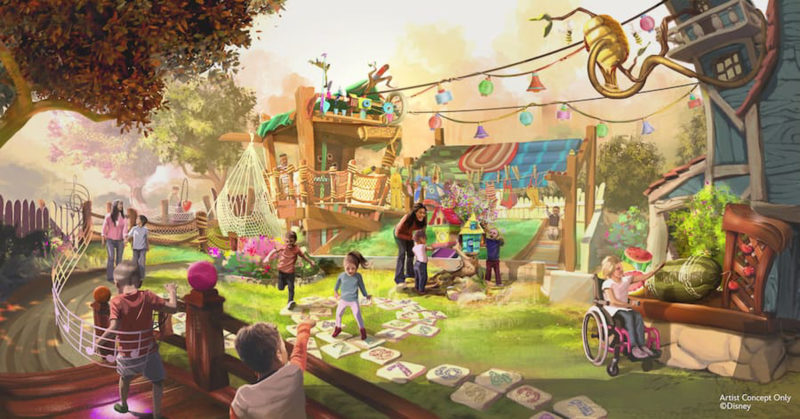 New Toontown Expansion Goofy’s How-to-Play Yard concept art Disneyland