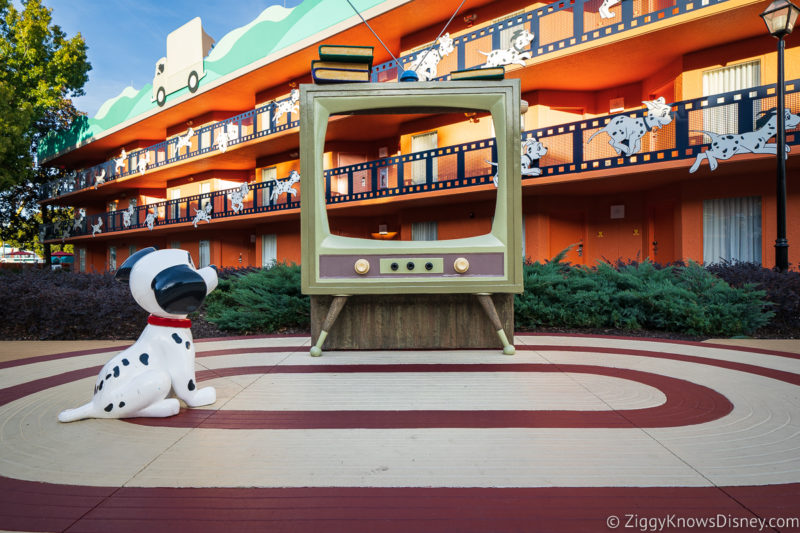 Disney's All Star Movies Resort 101 Dalmatians watching tv