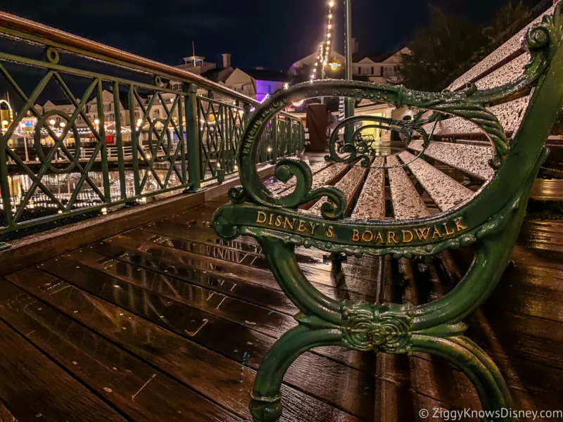 bench on Disney's Boardwalk