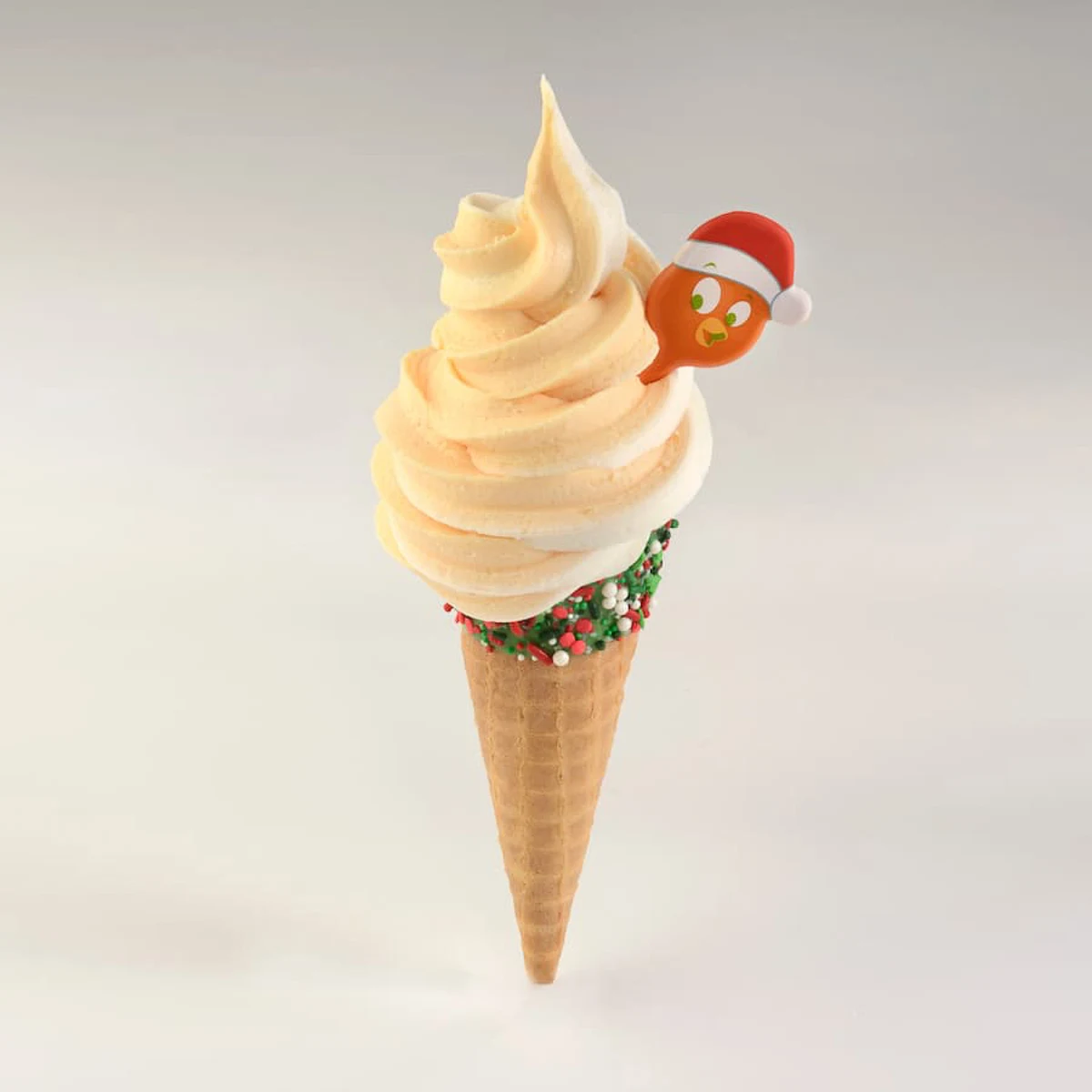 Orange Bird Dole Whip cone at Blizzard Beach