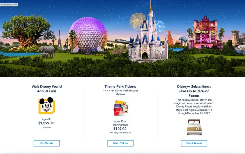 Disney's 5-Day Theme Park Base Ticket (E-Ticket) - Disney World