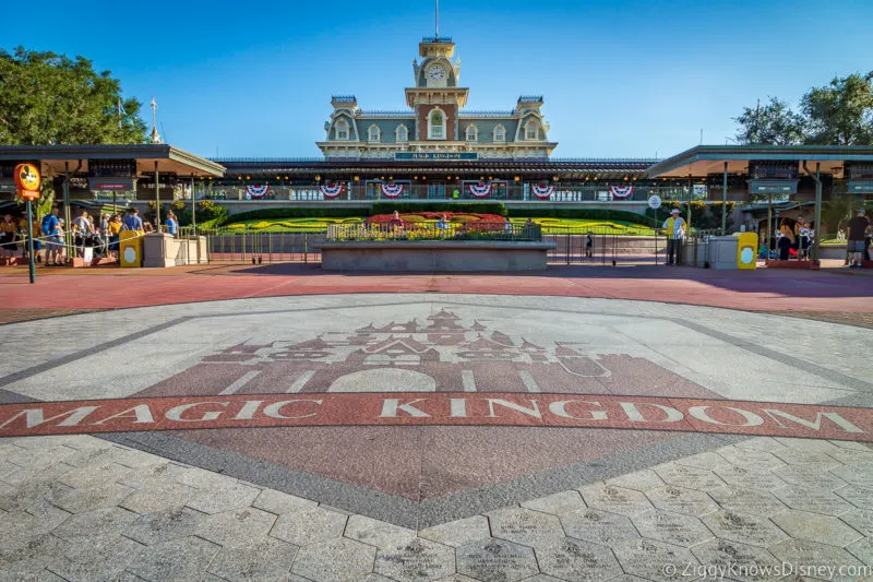 in front of Magic Kingdom entrance