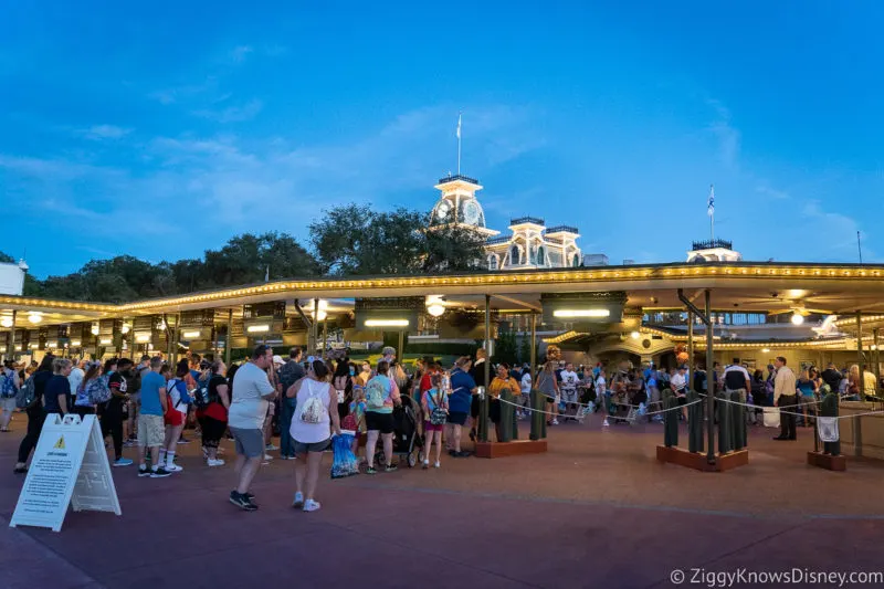 guests outside Magic Kingdom entrance