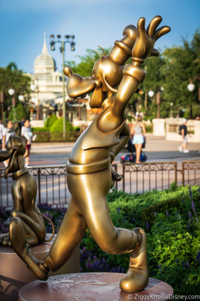 Goofy statue 50th anniversary Magic Kingdom