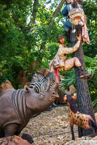 Jungle Cruise Rhino scene Magic Kingdom