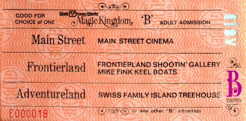 Old Magic Kingdom ticket Disney World Tickets