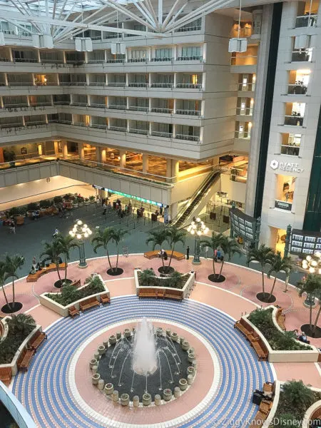 inside Orlando Airport main concourse