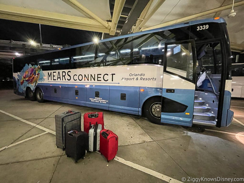 Mears Connect bus coach from MCO Airport to Disney World