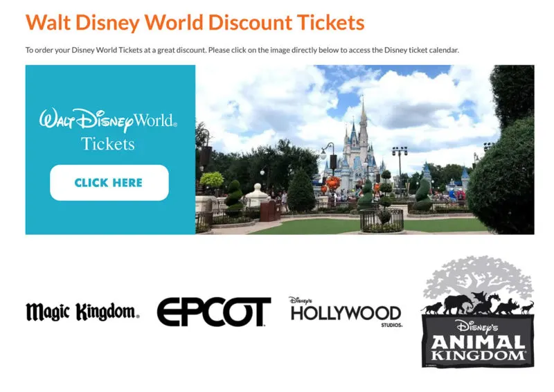 Orlando Vacation Disney World Tickets