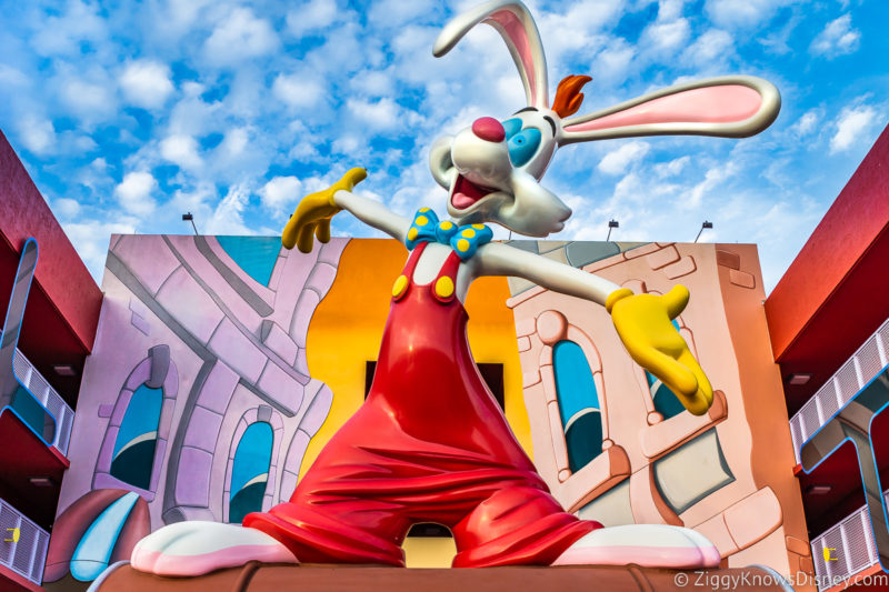 Cheapest Disney World Resorts Disney's Pop Century Resort Giant Roger Rabbit statue